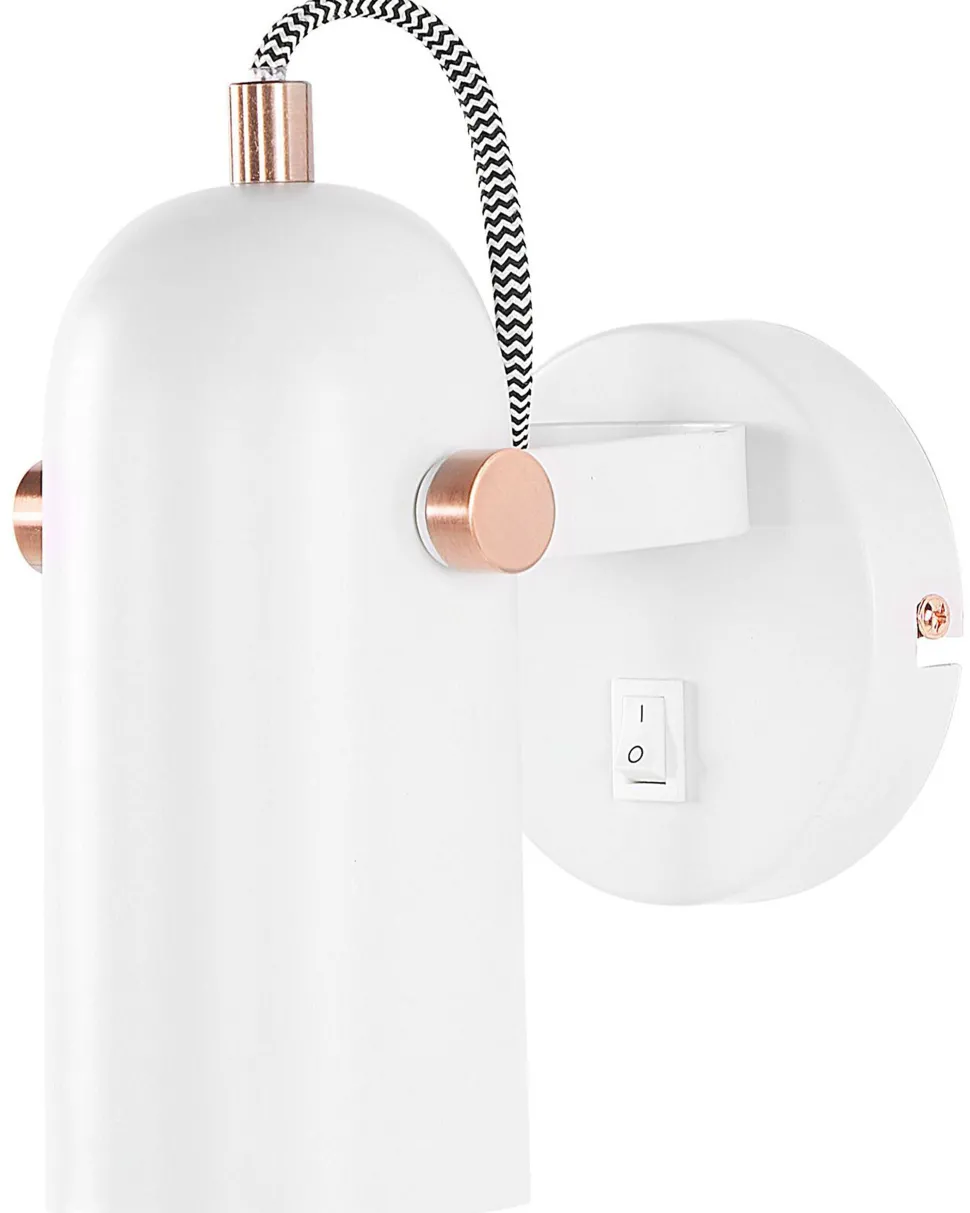 Conjunto De 2 Candeeiros De Parede Em Metal Branco Tyria