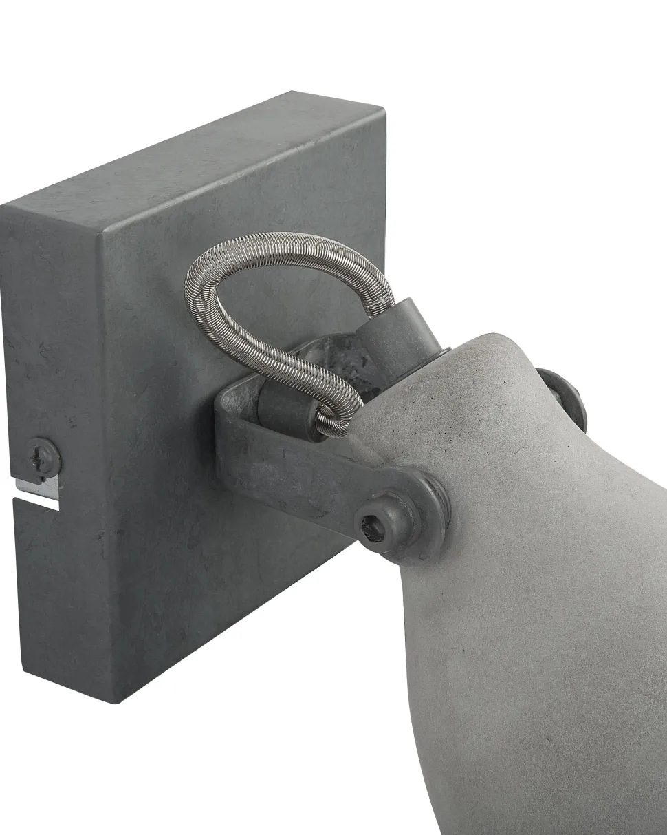 Conjunto De 2 Candeeiros De Parede Em Betao Cinzento Mistago I