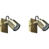 Conjunto De 2 Candeeiros De Parede Em Metal Cor De Bronze Bonte