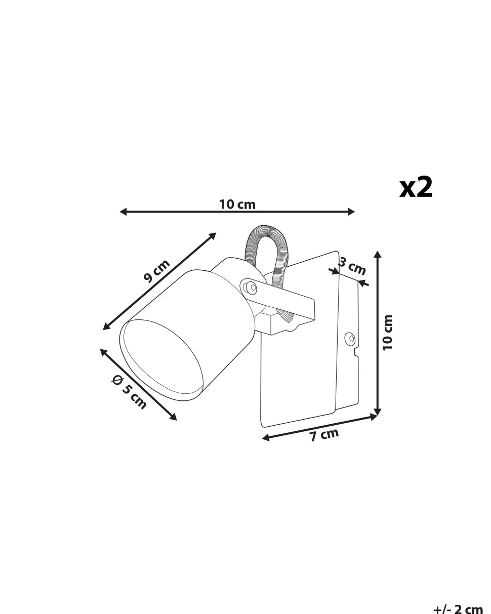 Conjunto De 2 Candeeiros De Parede Em Metal Cor De Bronze Bonte