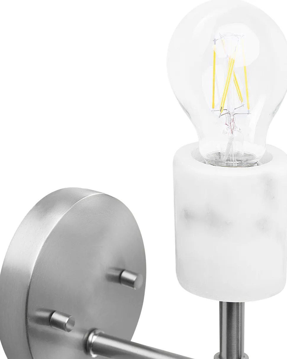 Conjunto De 2 Candeeiros De Parede Em Metal Cromado Armeria