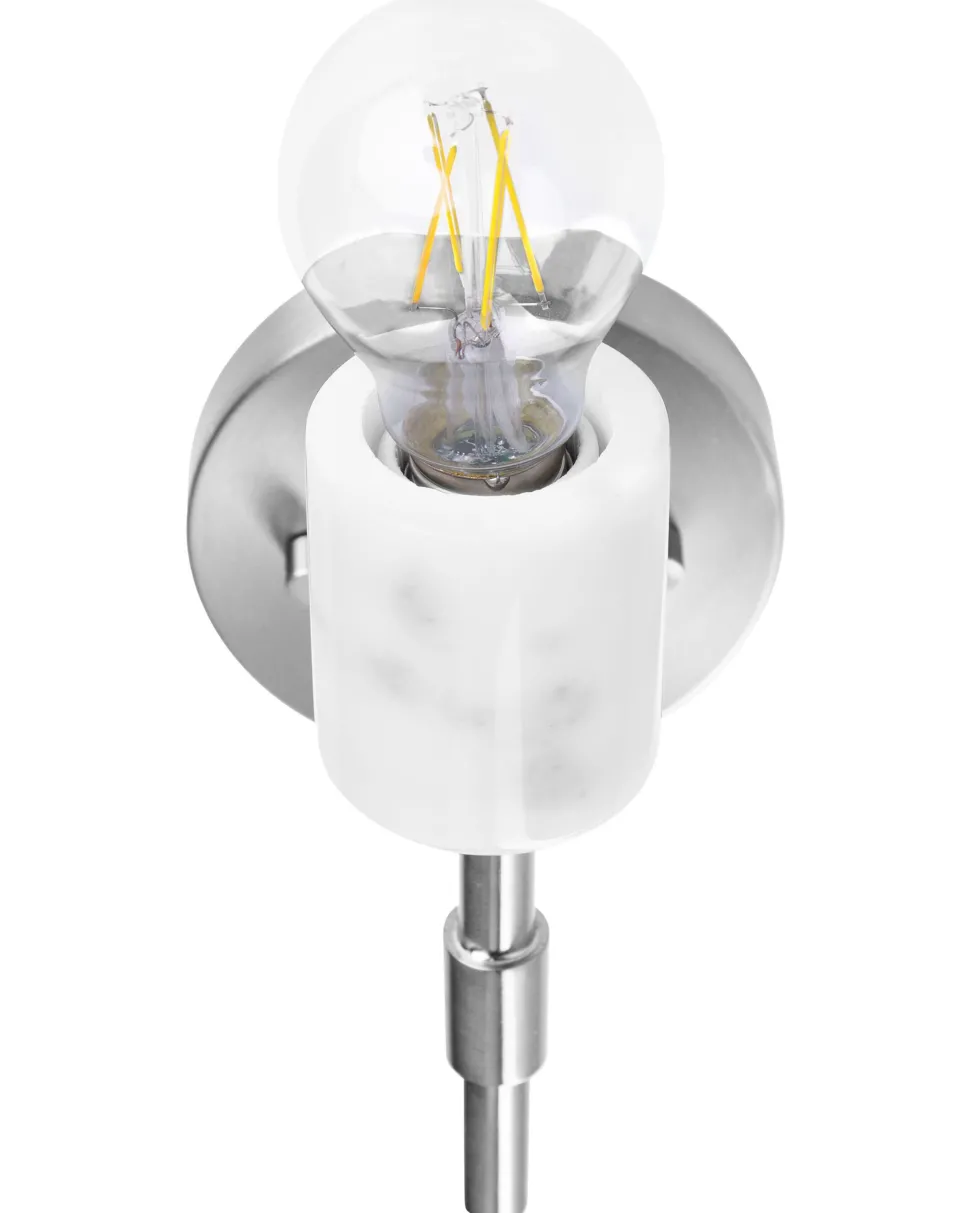 Conjunto De 2 Candeeiros De Parede Em Metal Cromado Armeria