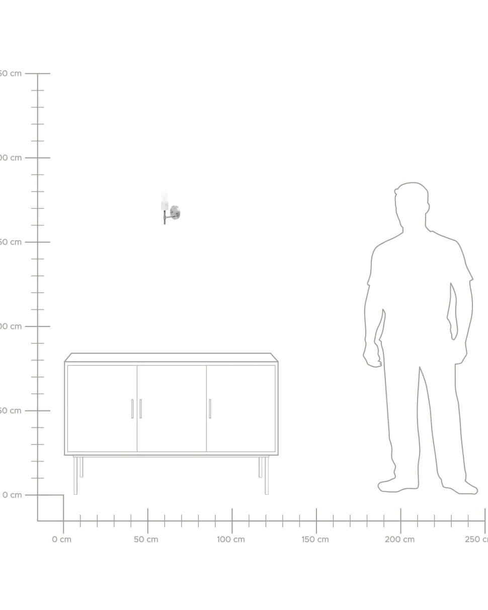 Conjunto De 2 Candeeiros De Parede Em Metal Cromado Armeria