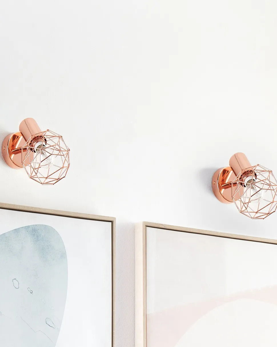 Conjunto De 2 Candeeiros De Parede Cobre Chenab