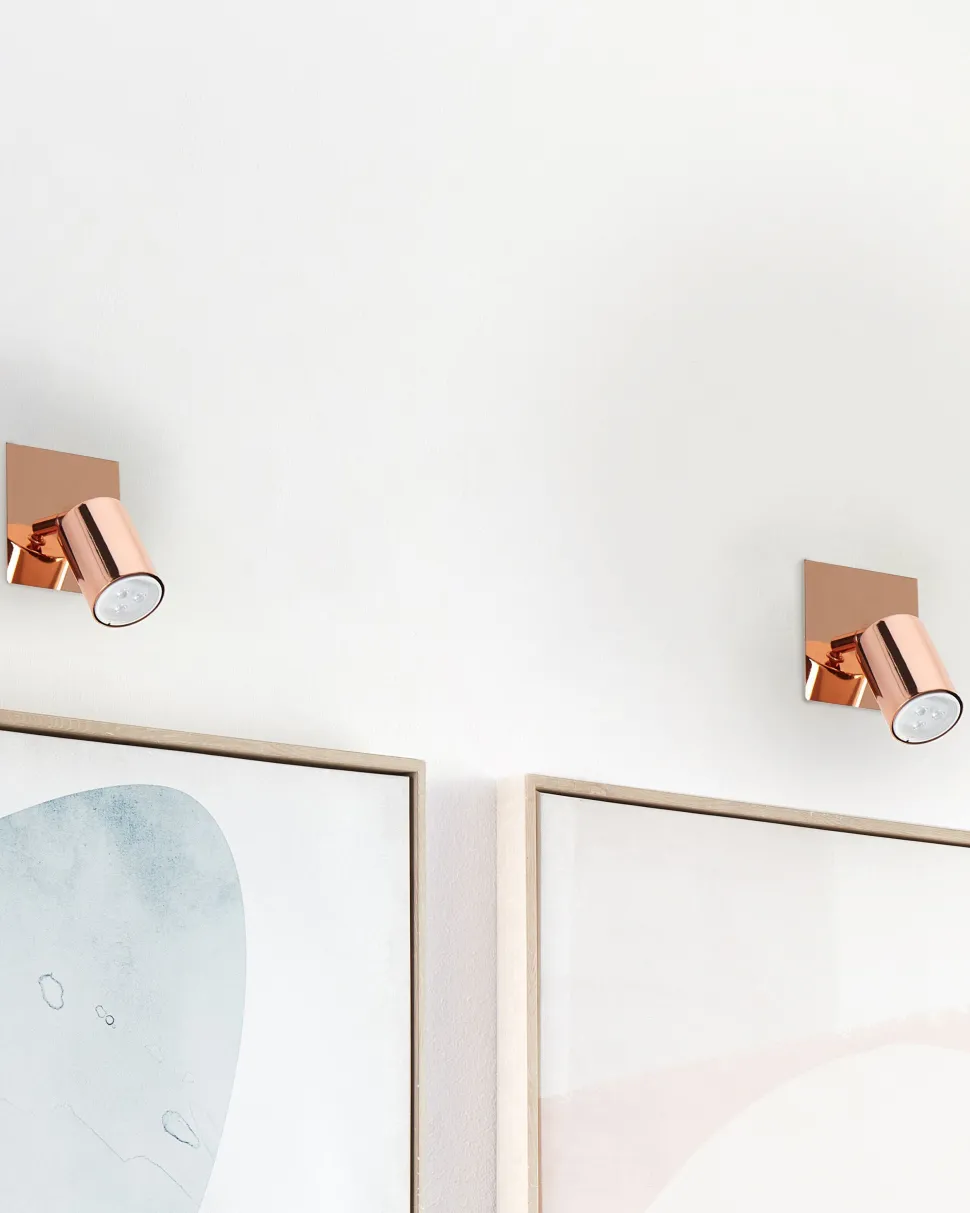 Conjunto De 2 Candeeiros De Parede Cor De Cobre Tigris