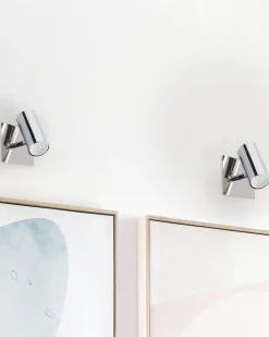 Conjunto De 2 Candeeiros De Parede Em Metal Prateado Rosetta