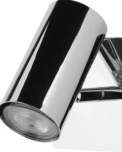 Conjunto De 2 Candeeiros De Parede Em Metal Prateado Rosetta