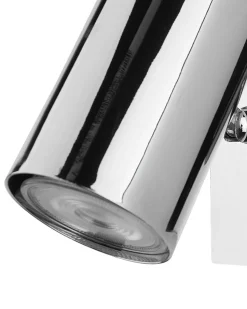 Conjunto De 2 Candeeiros De Parede Em Metal Prateado Rosetta