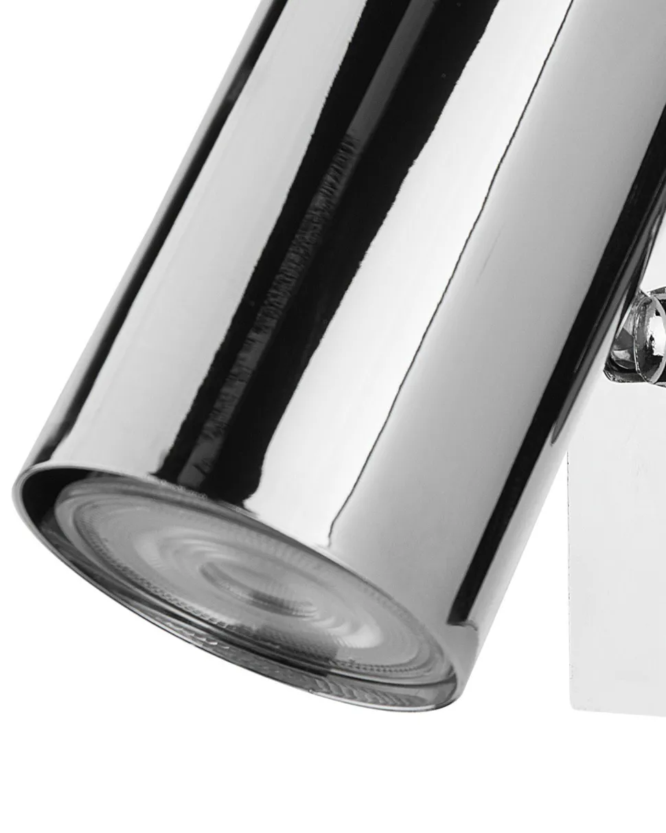 Conjunto De 2 Candeeiros De Parede Em Metal Prateado Rosetta