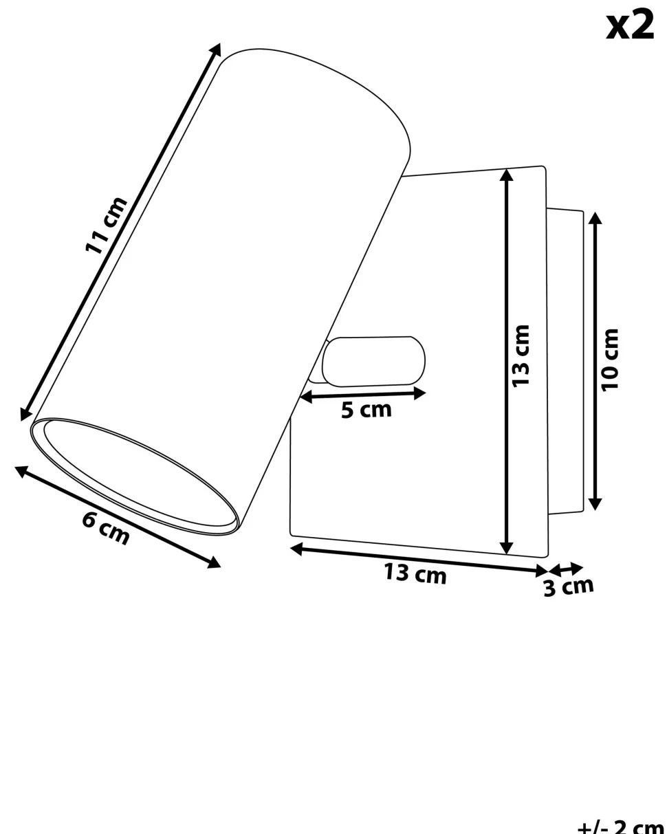 Conjunto De 2 Candeeiros De Parede Em Metal Prateado Rosetta