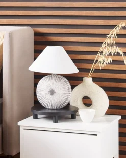 Conjunto De 2 Candeeiros De Mesa Cinzentos 38 Cm Yuna