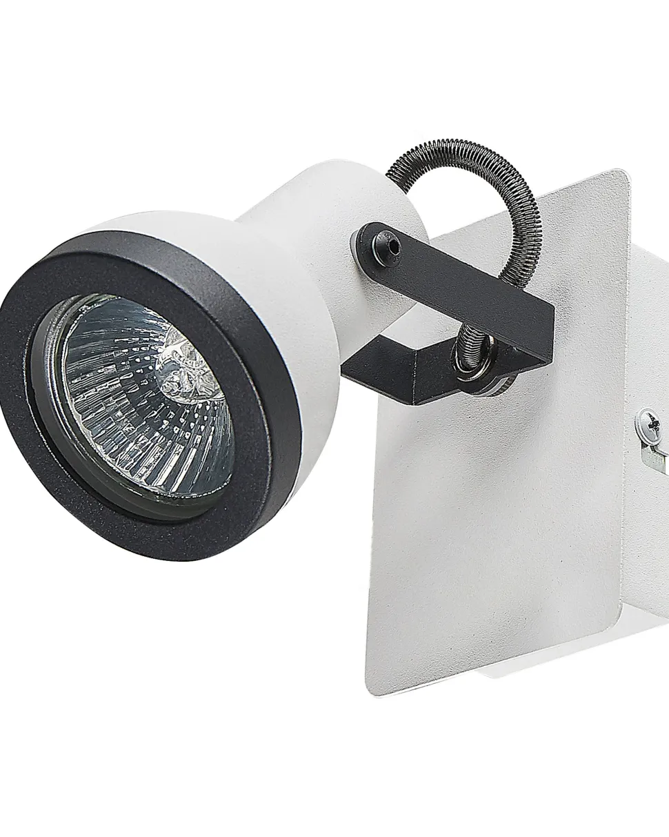 Conjunto De 2 Candeeiros De Parede Em Metal Preto E Branco Baro