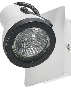 Conjunto De 2 Candeeiros De Parede Em Metal Preto E Branco Baro