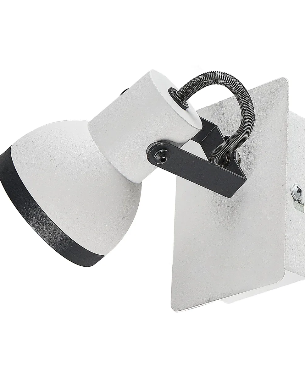 Conjunto De 2 Candeeiros De Parede Em Metal Preto E Branco Baro