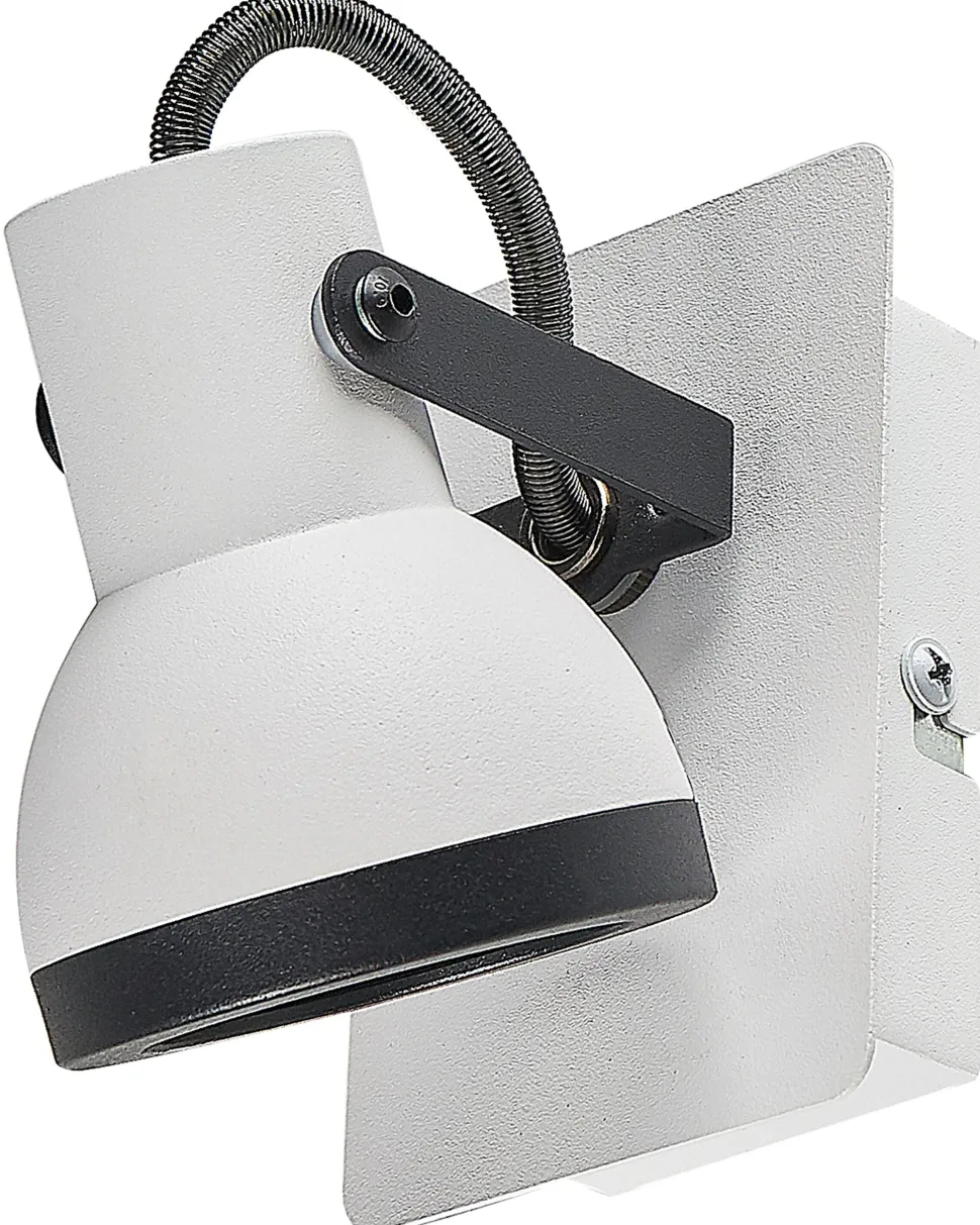 Conjunto De 2 Candeeiros De Parede Em Metal Preto E Branco Baro