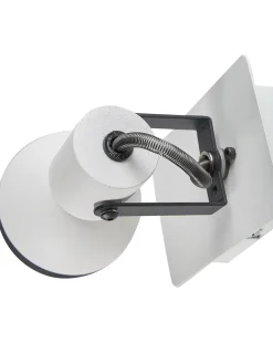 Conjunto De 2 Candeeiros De Parede Em Metal Preto E Branco Baro