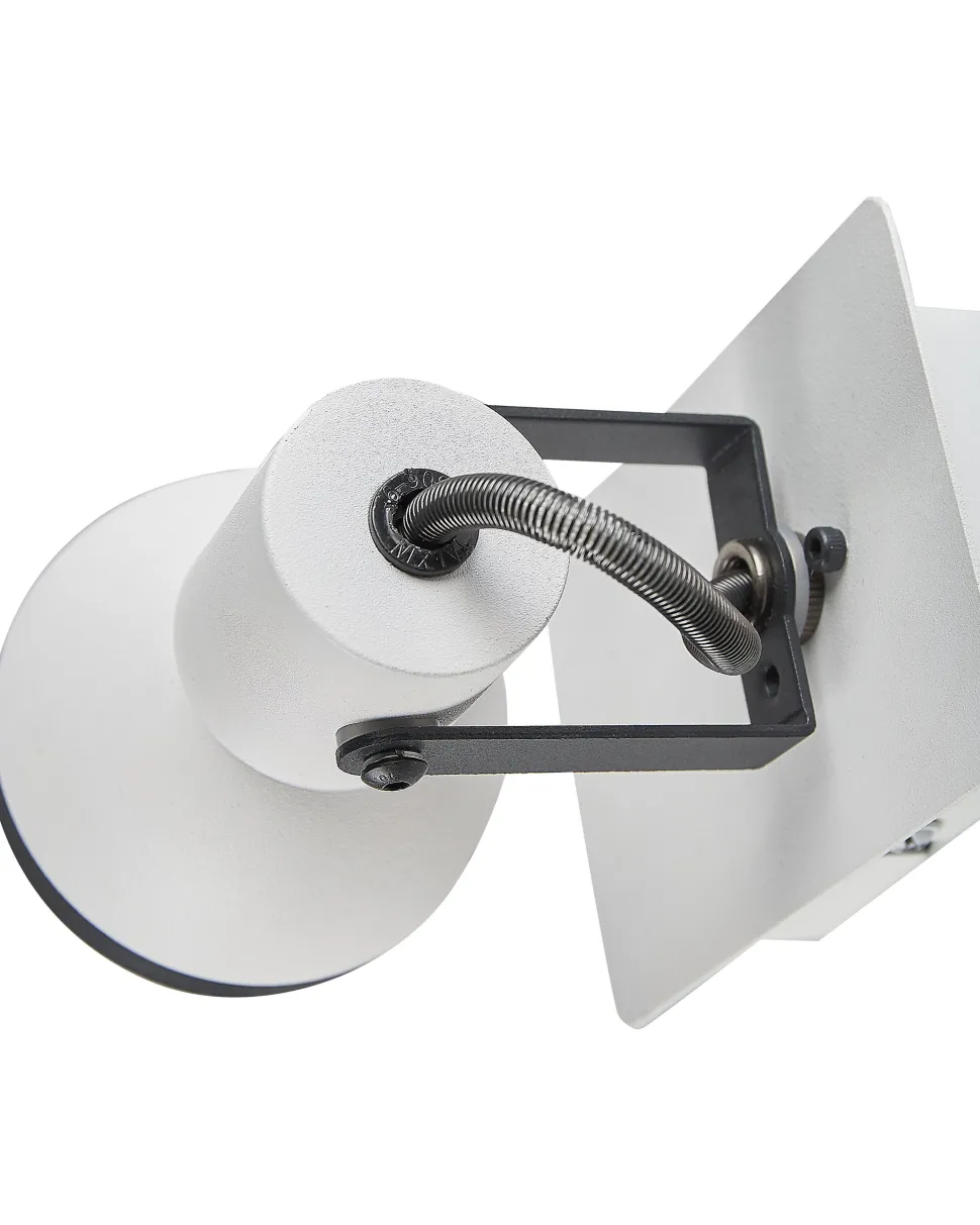 Conjunto De 2 Candeeiros De Parede Em Metal Preto E Branco Baro