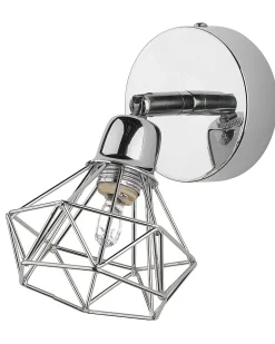 Conjunto De 2 Candeeiros De Parede Em Metal Prateado Erma