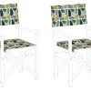 Conjunto De 2 Capas Multicolor Motivo Geometrco Para Cadeiras Cine