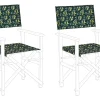 Conjunto De 2 Capas Verde Escuro Motivo Oliveira Para Cadeiras Cine