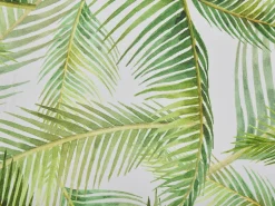 Conjunto De 2 Capas Verde E Branco Motivo Tropical Para Cadeiras Cine