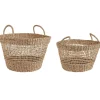 Conjunto De 2 Cestas Em Fibra De Algas Cor Natural Arowana