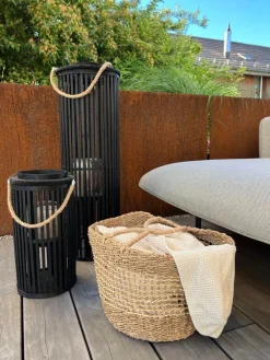 Conjunto De 2 Cestas Em Fibra De Algas Cor Natural Arowana