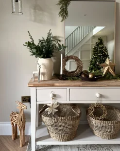 Conjunto De 2 Cestas Em Fibra De Algas Cor Natural Arowana