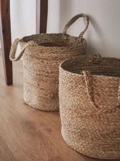 Conjunto De 2 Cestos Com Alcas Creme Kaella
