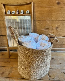 Conjunto De 2 Cestos Com Alcas Creme Kaella
