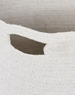 Conjunto De 2 Cestos De Algodao Branco E Creme Kahan