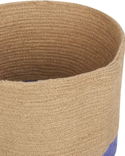 Conjunto De 2 Cestos De Juta Creme E Violeta Bulanik