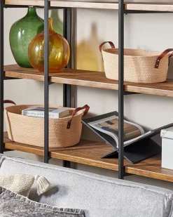 Conjunto De 2 Cestos Em Algodao Creme Gissar