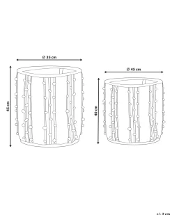 Conjunto De 2 Cestos Em Algodao Creme E Vermelho Khel