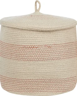 Conjunto De 2 Cestos Em Algodao Creme Claro Silopi