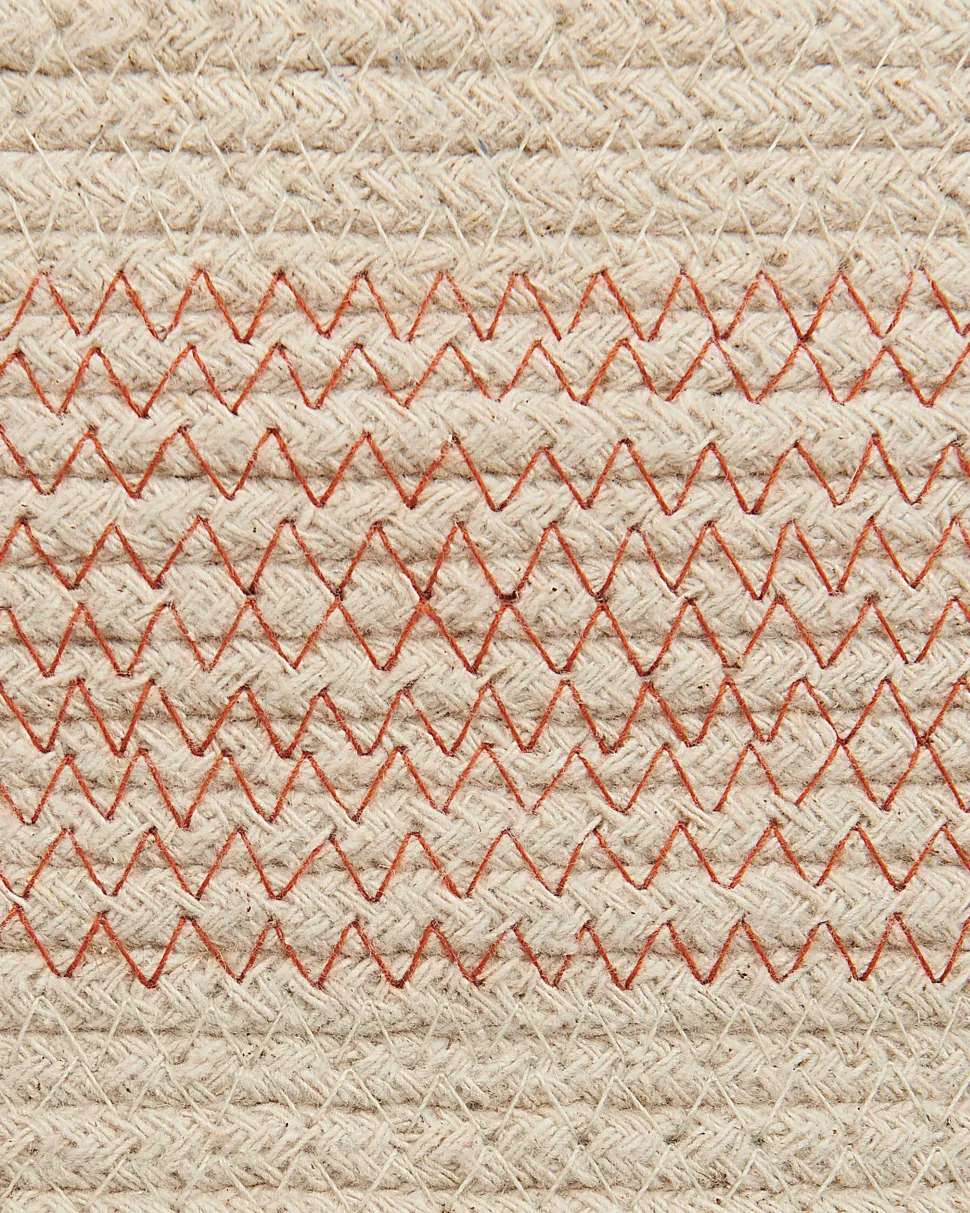 Conjunto De 2 Cestos Em Algodao Creme Claro Silopi