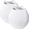 Conjunto De 2 Cestos Em Algodao Branco Panjgur