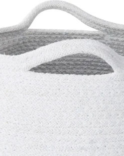 Conjunto De 2 Cestos Em Algodao Branco Panjgur