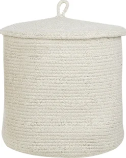 Conjunto De 2 Cestos Em Algodao Branco Silopi