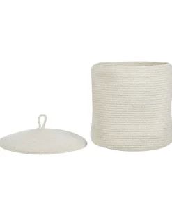Conjunto De 2 Cestos Em Algodao Branco Silopi
