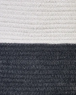 Conjunto De 2 Cestos Em Algodao Branco E Preto Pazha