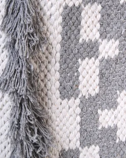 Conjunto De 2 Cestos Em Algodao Branco E Cinzento Kalai