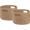 Conjunto De 2 Cestos Em Algodao Creme Chiniot