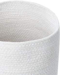 Conjunto De 3 Cestos Em Algodao Branco E Creme Basima