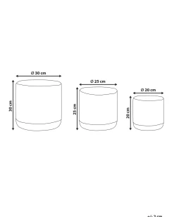 Conjunto De 3 Cestos Em Algodao Branco E Creme Basima