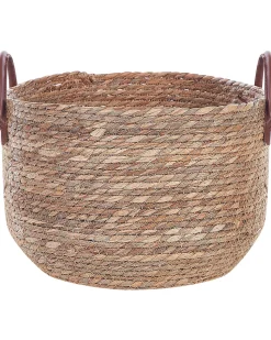 Conjunto De 3 Cestos Em Fibra De Algas Cor Natural Sayjar