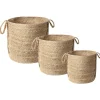 Conjunto De 3 Cestos Em Juta Cor Natural Wadh