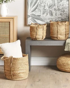 Conjunto De 3 Cestos Em Juta Cor Natural Wadh