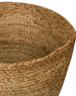 Conjunto De 3 Cestos Em Juta Natural E Creme Ranwal