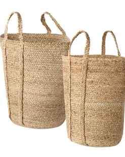 Conjunto De 2 Cestos Em Juta Cor Natural Ornach